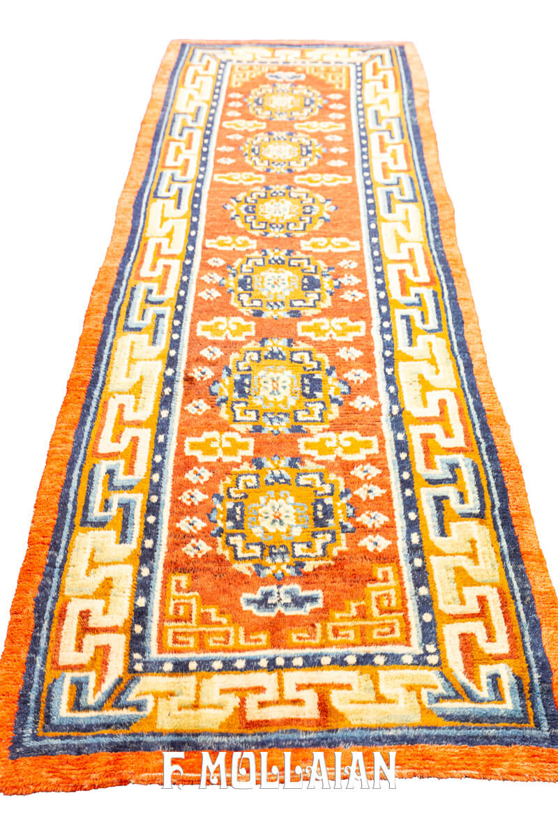 Antique Tibetan Rug Decorative Runner n°:625186
